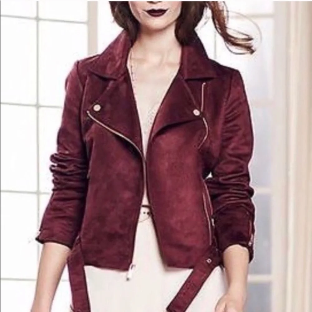 Lauren‎ Conrad Suede Moto Jacket